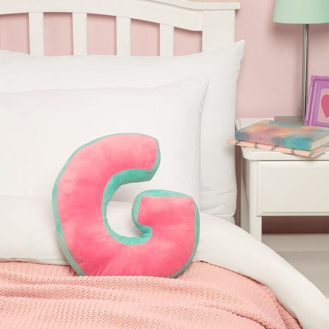 LETTER G Cushion Pink/Duck Egg