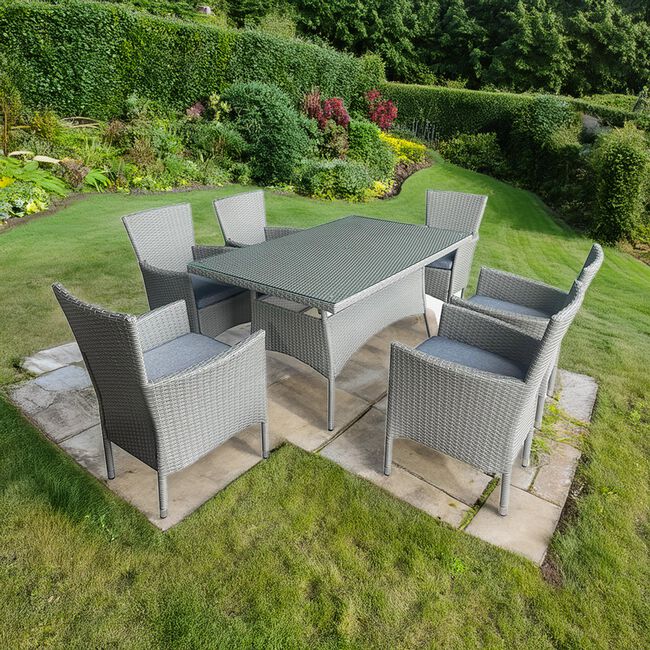 Milan 7 Piece Rattan Garden Furniture Set