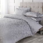 SUPER KING DUVET COVER Inniskeen Jacquard Silver