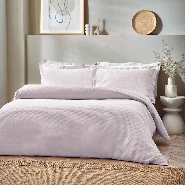 KING DUVET COVER Waffle Blush