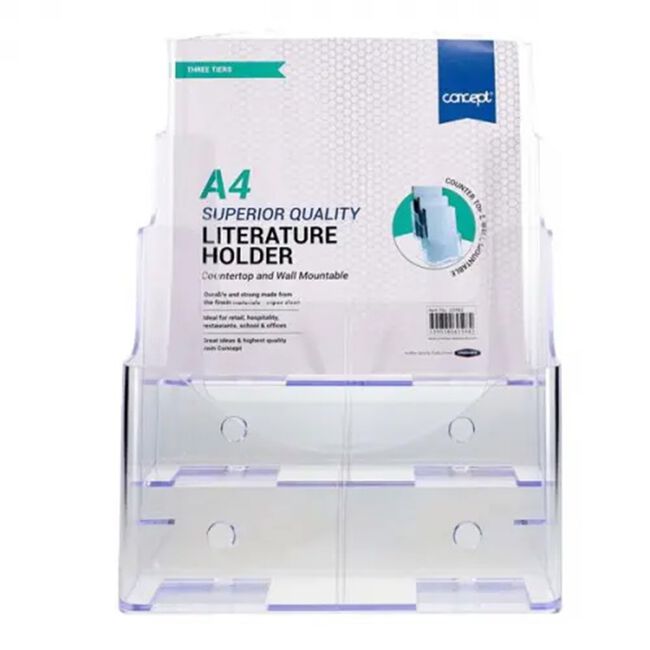 Concept A4 Literature Holder - Three Tier