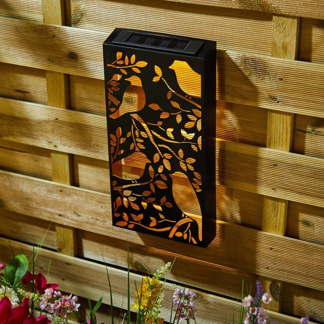 Birds Solar Wall Light Art
