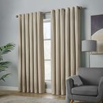 ELLA KNIT NATURAL WITH GREY  66x54 Curtain