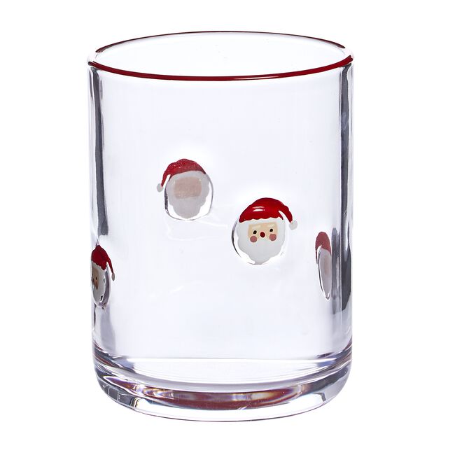 Jolly Sleigh Santa Glass