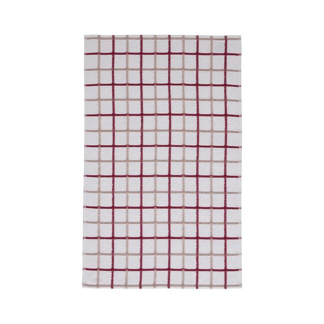 Multi Check Tea Towel - Berry