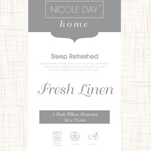 Nicole Day Fresh Linen Pillow Protector - 2 Pack