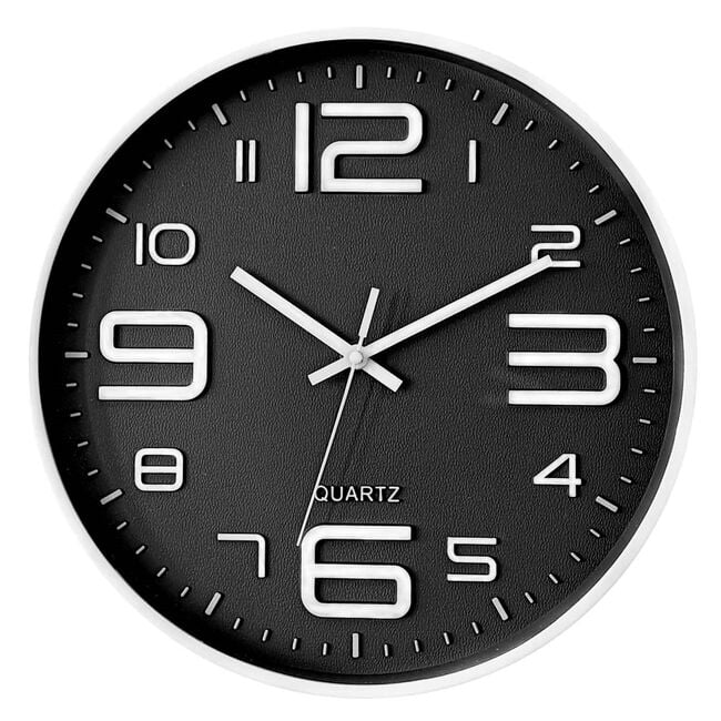Moda Black 30cm Clock