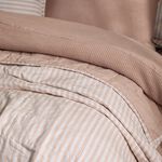 YARD HEBDEN STRIPE BLUSH/COTTA 150x200cm Bedspread 