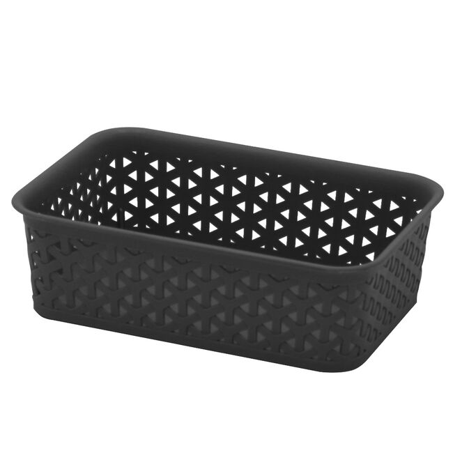 Geometric 1.5L Grey Storage Basket