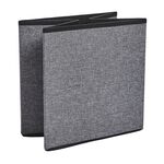 SMALL FOLDING GREY STORAGE Ottoman