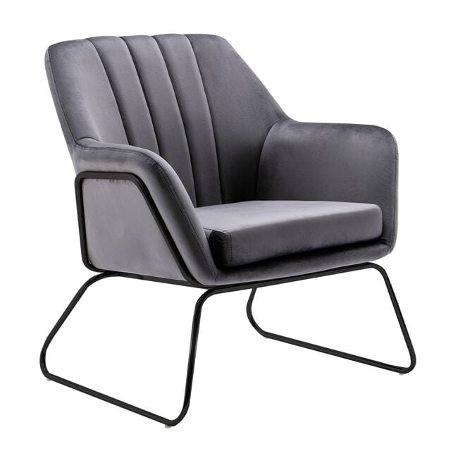 Celine Grey Velvet Accent chair