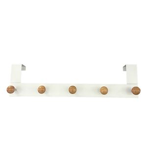 Over Door 5 Hook Wooden Hanger