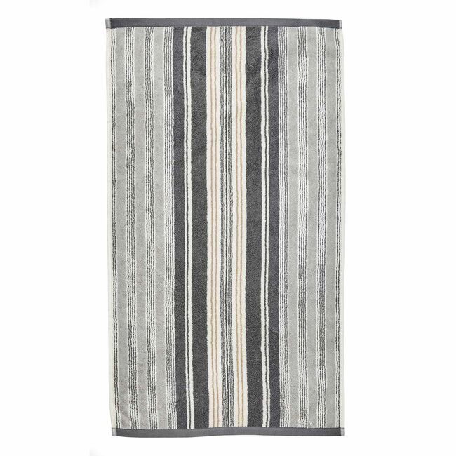 HELENA SPRINGFIELD BEACH HOUSE STRIPE LINEN & GREY Hand Towel 