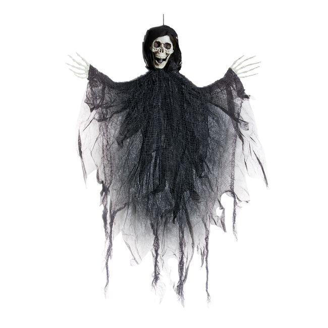 Halloween Grim Reaper In Black Cloak 75cm