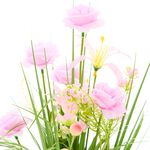 Bloomvivbe 40cm Pink Rose Faux Bouquet