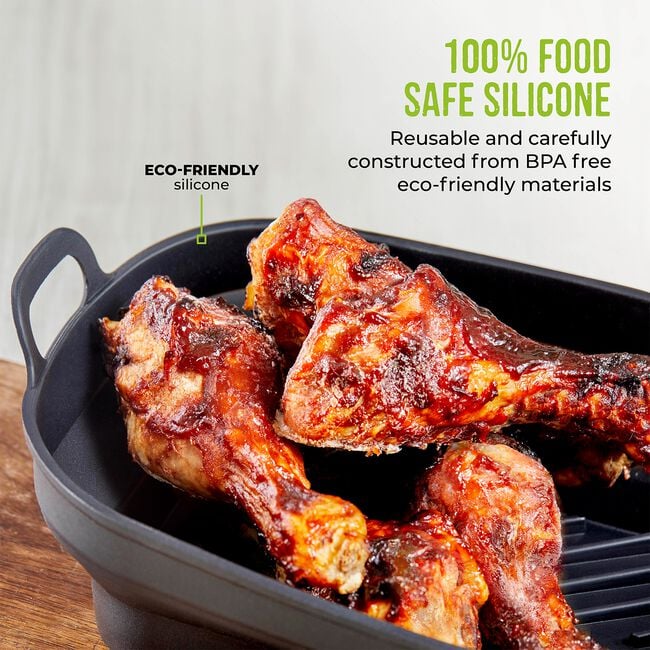 Tower Rectangular Foldable Air Fryer Tray 2pk