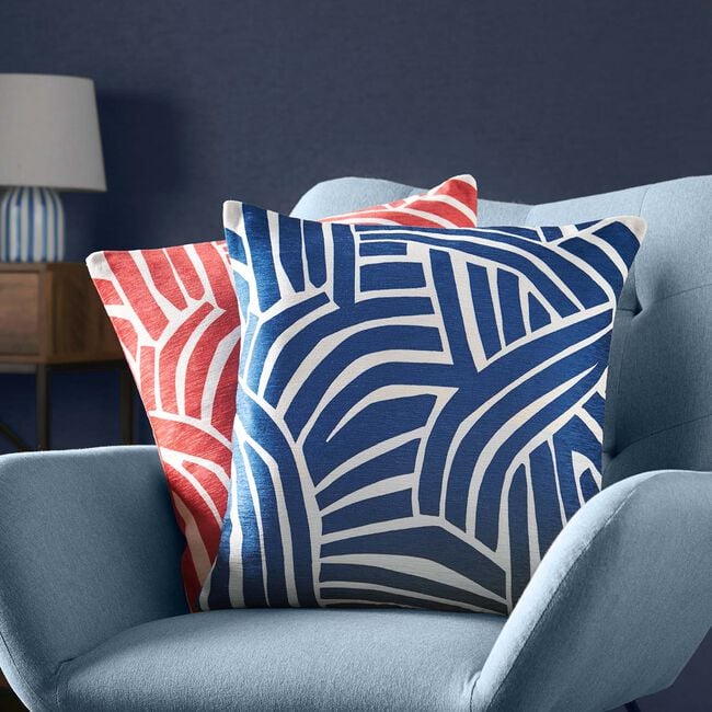 OVERLAP GEO NAVY 45x45 Cushion