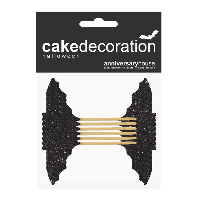 Glittery Halloween Edible Cupcake Toppers
