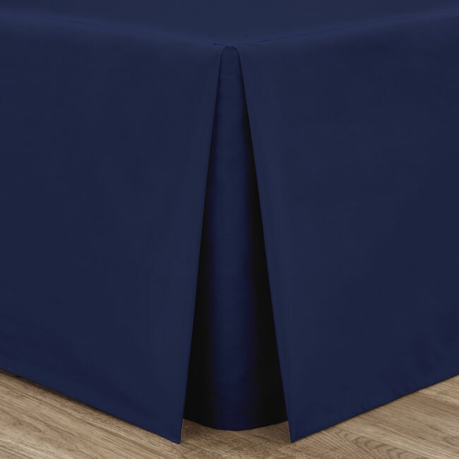 KING SIZE PLATFORM VALANCE Luxury Percale Navy 4J