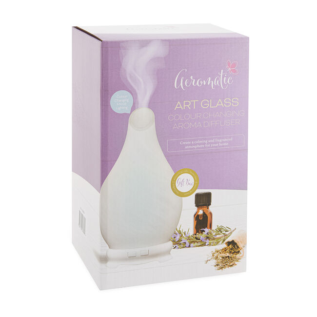 Art Glass Colour Changing Aroma Diffuser Home Store + More