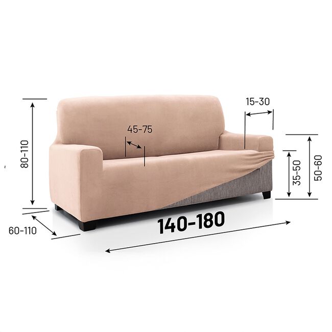 REGAL MILLS EASYSTRETCH CREAMA NATURAL 2 Seater Sofa Cover