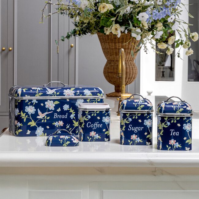 Laura Ashley Elveden Navy Bread Bin