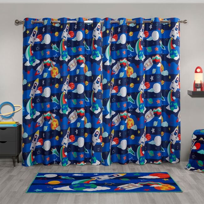 BLACKOUT GROOVY SPACE 66x54 Curtain