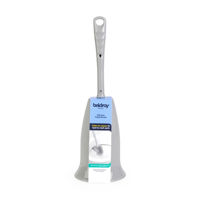 BELDRAY ANTIBAC Silicone Grey Toilet Brush