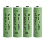 Pack Of 4 Rechargeable Batteries For Solar Lights