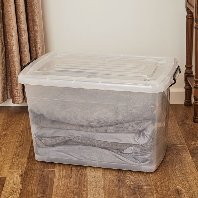 120L Rolling Clear Storage Box