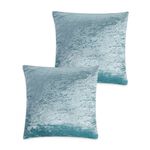 Velvet Crush Cushion Cover 2 Pack 45x45cm - Duck Egg