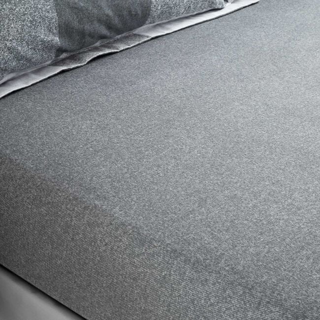 BRUSHED COTTON SIMON GREY Super King Fitted Sheet