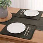 WOVEN WATERPROOF Grey 4Pk Placemats