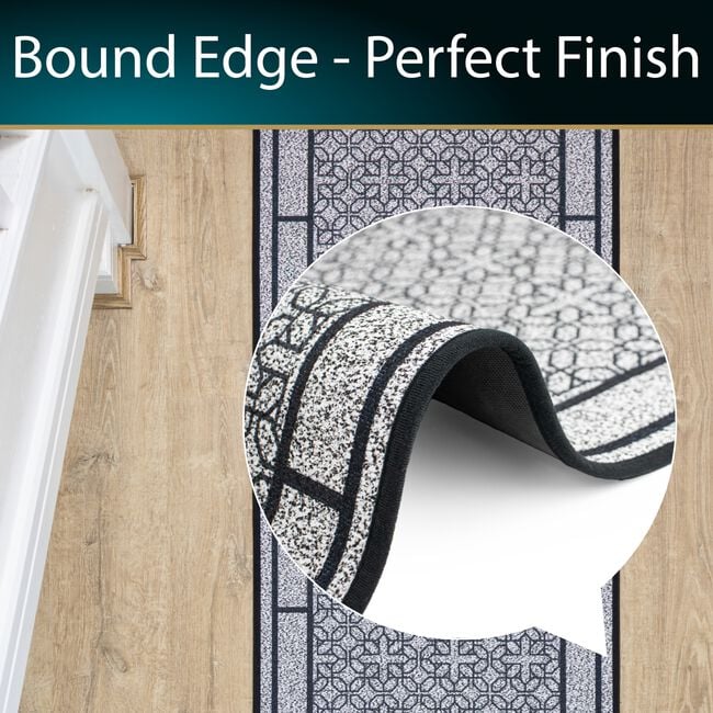 JVL Avanti Grey Runner 50cm x 150cm