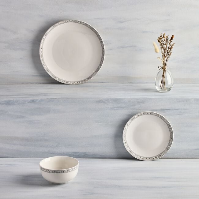 Gallery One Triangle Stitch 12 Pieces Dinner Set