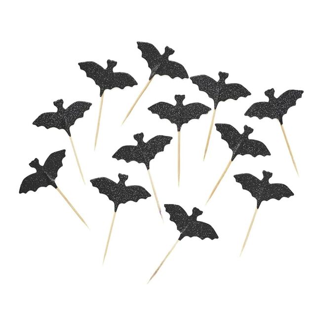Glittery Halloween Edible Cupcake Toppers