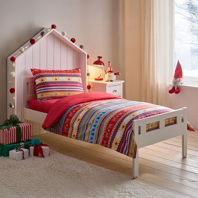 SINGLE DUVET COVER Festive Fairisle