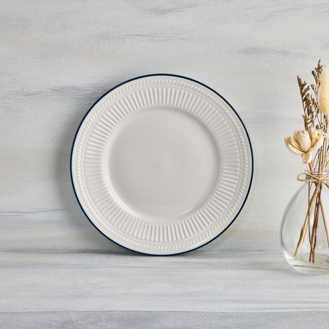 Abney & Croft Blue Rim 12 Piece Dinner Set