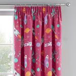 PENCIL PLEAT SUPERSONIC PINK 66x72 Curtain