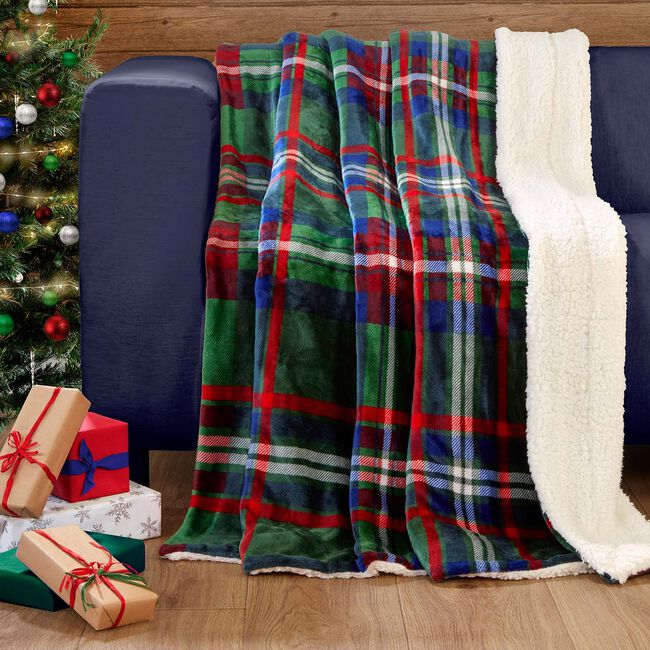 Ruane Tartan Sherpa Throw 127cm by 152cm