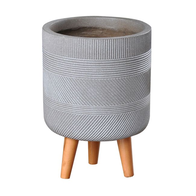 Inca Pedestal Fibre Clay Plant Pot - Large