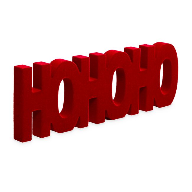 Hohoho Red Velvet Christmas Decoration