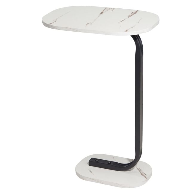 White Marble Style Side Table