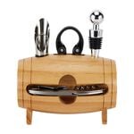 Cashel Living Barrel Holder with Wine Accessories 