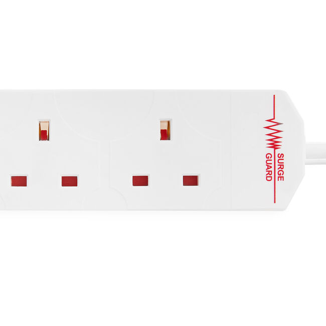 4 Way Extension Lead 2m Blister Pack