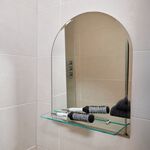 Tema Curved Bevelled 60x45cm Shelf Mirror