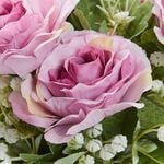 Fuschia Rose Bunch In Pot