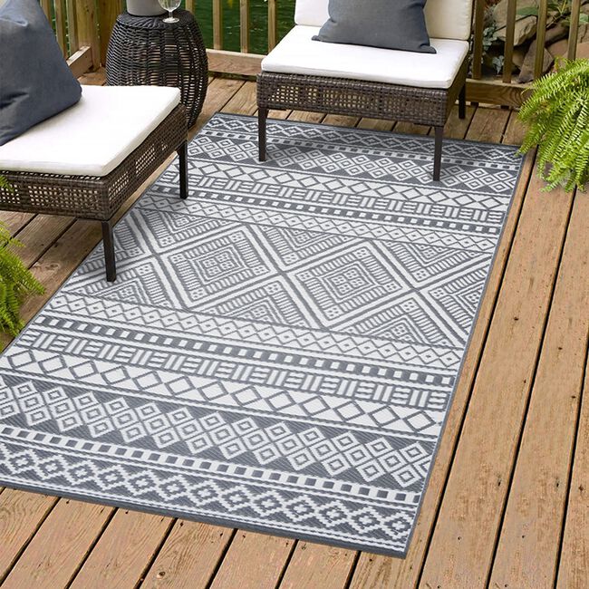AZTEC GREY 120x180cm Outdoor Mat 