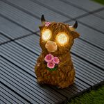 Highland Cow Solar Garden Light with Moving Eyes