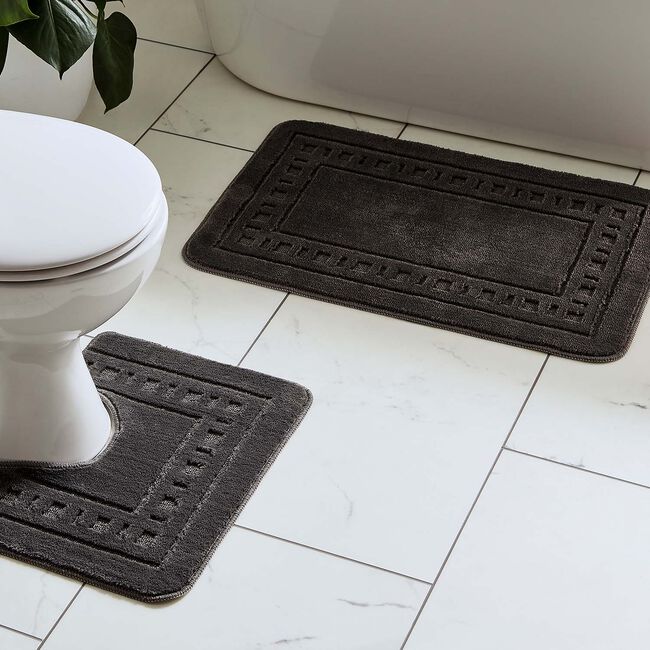 CATHERINE LANSFIELD ARMONI GREY 2PC Bath Set 